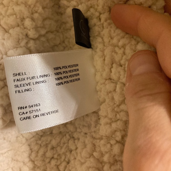 Women's Kenneth Cole Quilted Winter Jacket Faux Shearling Lined Blue Size M Snow - Picture 10 of 17